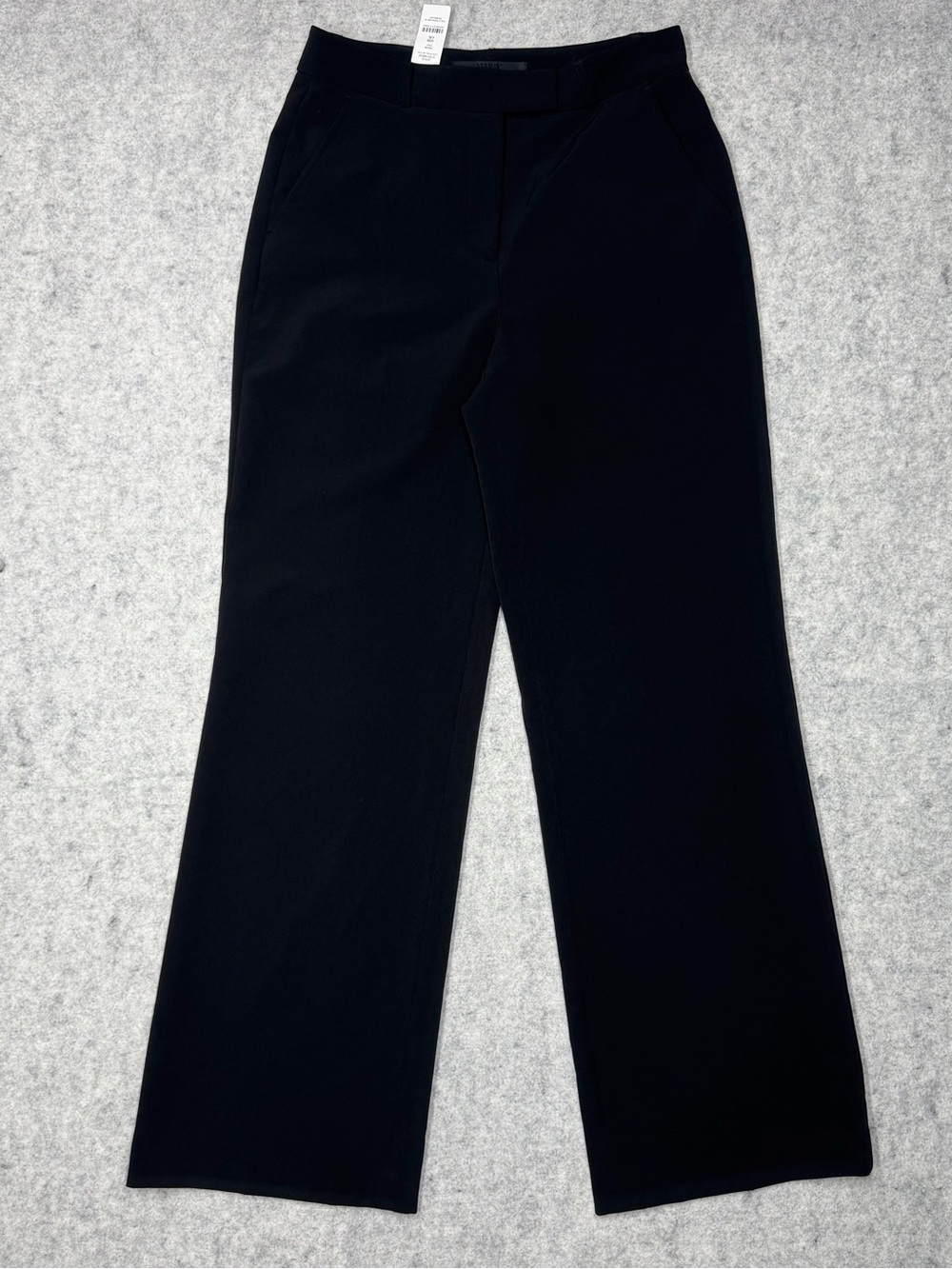 NWT White House Black Market WHBM Luna Wide Leg Trousers Pants Black Size 6R